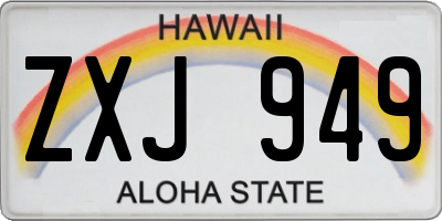 HI license plate ZXJ949