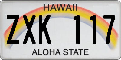 HI license plate ZXK117