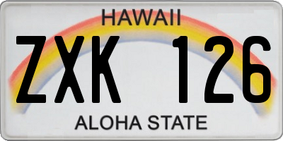 HI license plate ZXK126