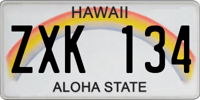 HI license plate ZXK134