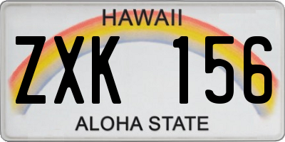 HI license plate ZXK156