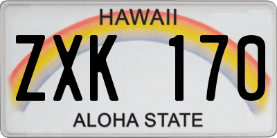 HI license plate ZXK170