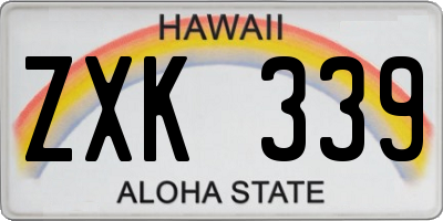 HI license plate ZXK339