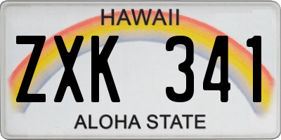 HI license plate ZXK341