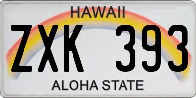 HI license plate ZXK393