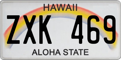 HI license plate ZXK469