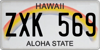 HI license plate ZXK569