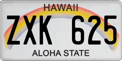 HI license plate ZXK625