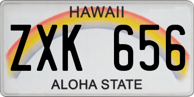 HI license plate ZXK656