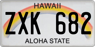 HI license plate ZXK682