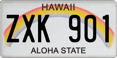 HI license plate ZXK901