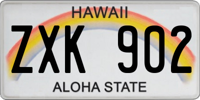 HI license plate ZXK902
