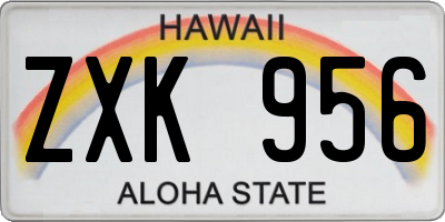 HI license plate ZXK956