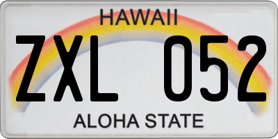 HI license plate ZXL052
