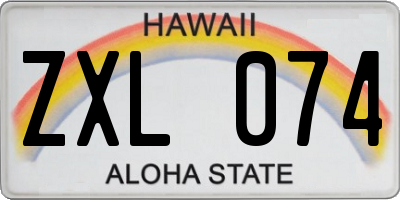 HI license plate ZXL074