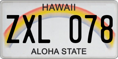 HI license plate ZXL078