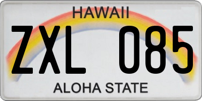 HI license plate ZXL085