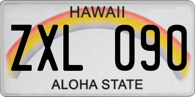 HI license plate ZXL090