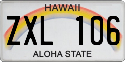 HI license plate ZXL106