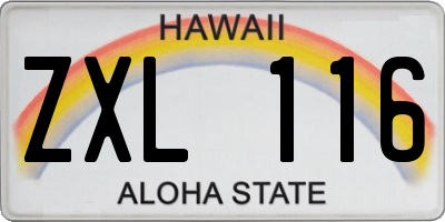 HI license plate ZXL116
