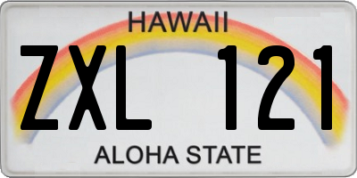 HI license plate ZXL121