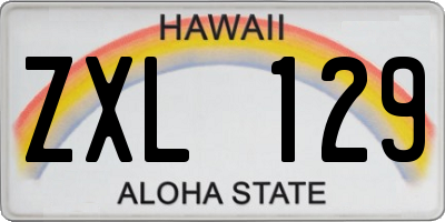 HI license plate ZXL129