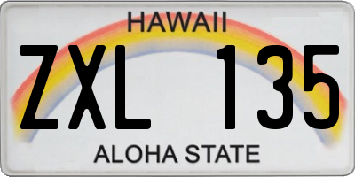 HI license plate ZXL135