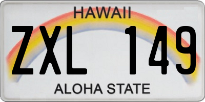HI license plate ZXL149