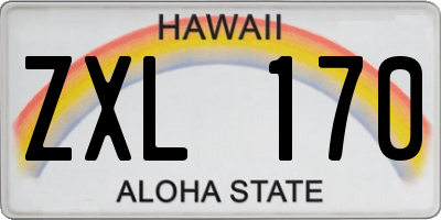 HI license plate ZXL170