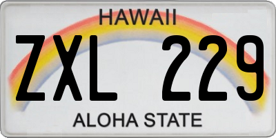 HI license plate ZXL229