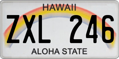 HI license plate ZXL246