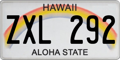 HI license plate ZXL292
