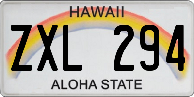 HI license plate ZXL294