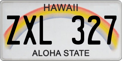 HI license plate ZXL327