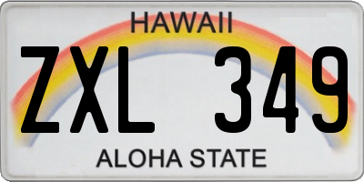 HI license plate ZXL349
