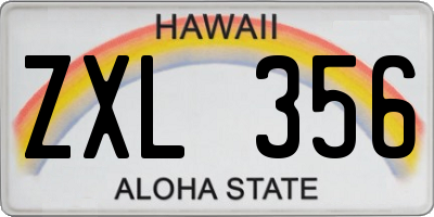 HI license plate ZXL356