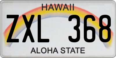 HI license plate ZXL368