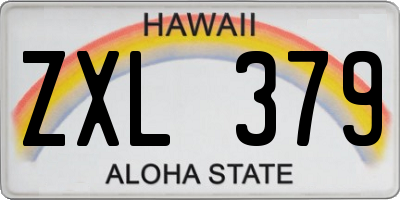 HI license plate ZXL379