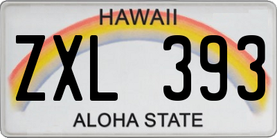 HI license plate ZXL393