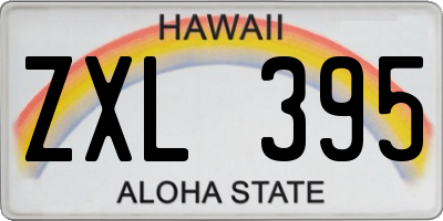 HI license plate ZXL395