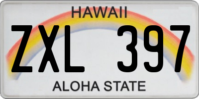 HI license plate ZXL397