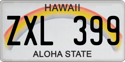 HI license plate ZXL399