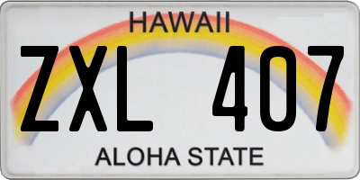 HI license plate ZXL407