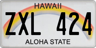 HI license plate ZXL424