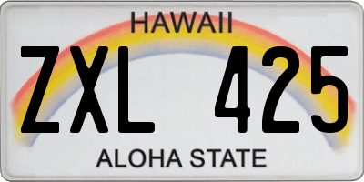 HI license plate ZXL425