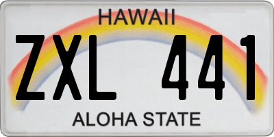 HI license plate ZXL441