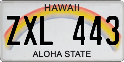 HI license plate ZXL443