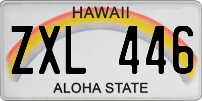 HI license plate ZXL446