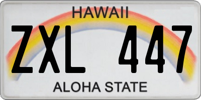 HI license plate ZXL447