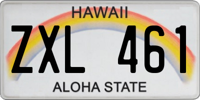 HI license plate ZXL461